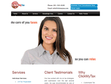 Tablet Screenshot of clickmytax.com